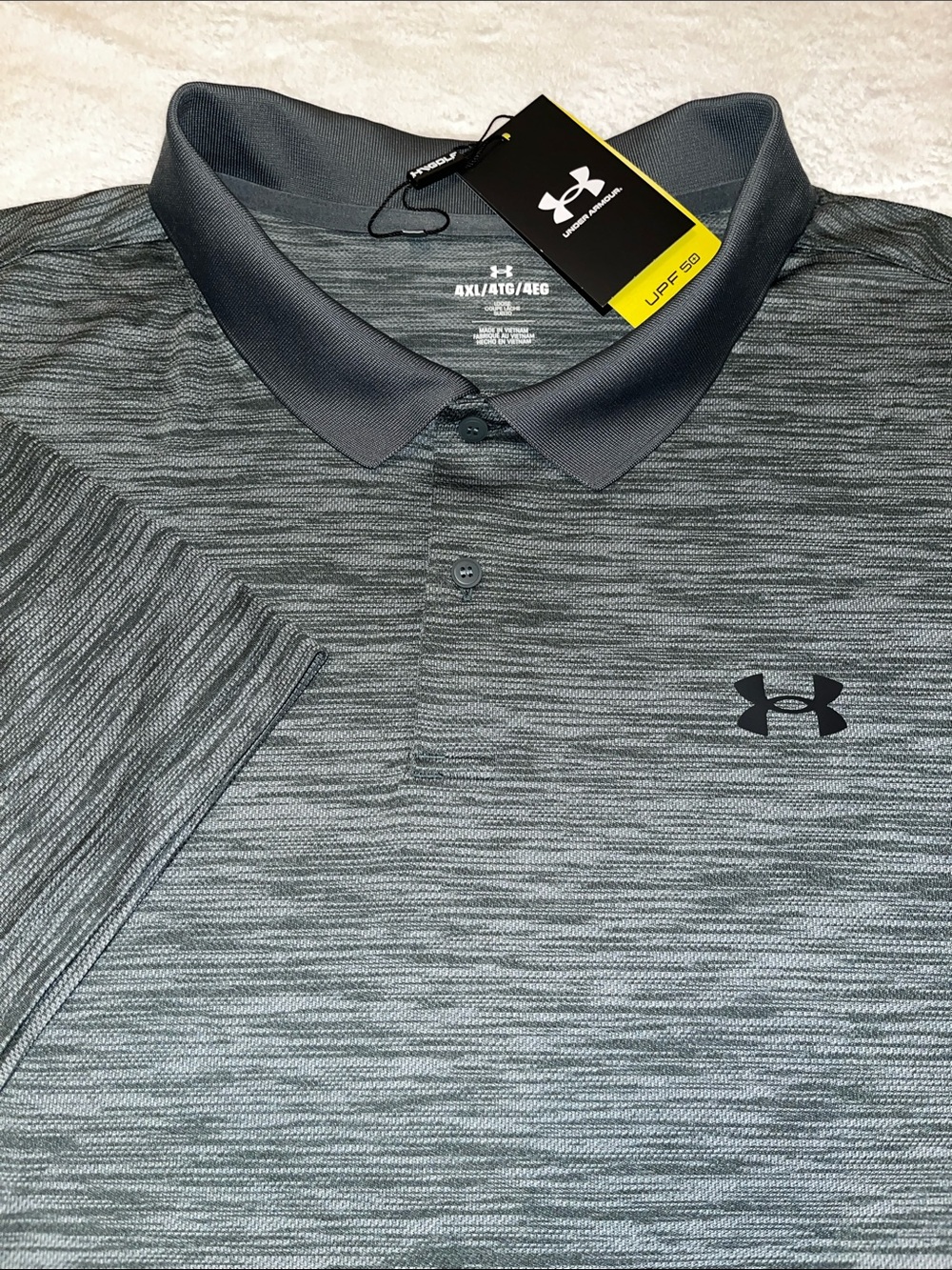 Under Armour UA Performance 3.0 Polo Mens 4XL  Golf Shirt 1377374 UV 50 Gray